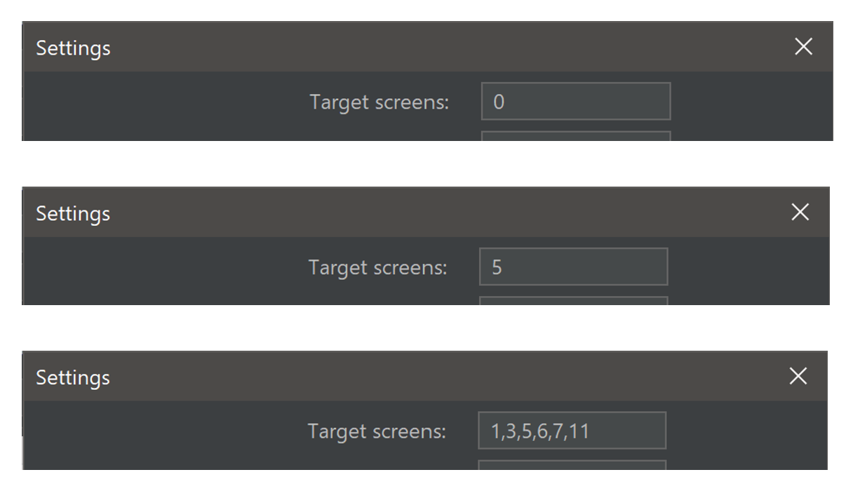 Screenshot of ExtraPPT Controller with target screen settings.