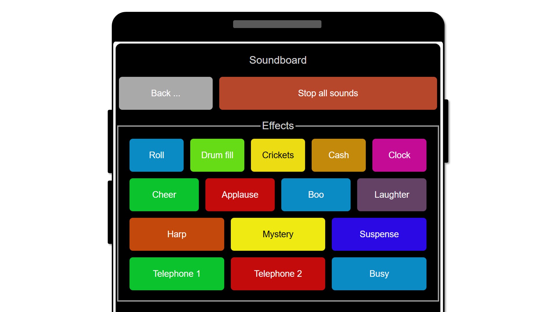 Embedded sound effects of ExtraPPT Remote app.